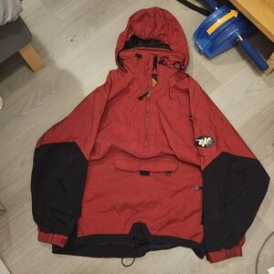 Red and Black Raincoat